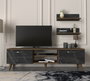 Hanah Home Ayden - Marble Mueble de TV Nogal y Mármol
